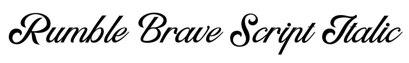 Rumble Brave Script Italic